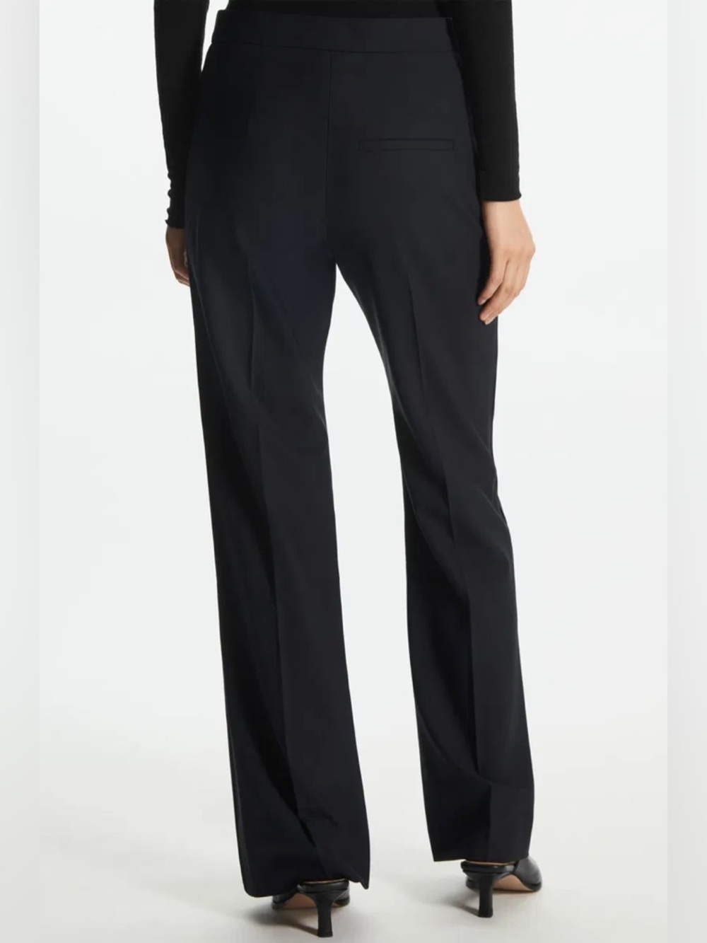 COS Black Wool Straight-Leg Dress‎ Trousers for Women size 6
